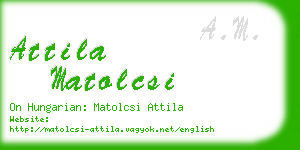 attila matolcsi business card